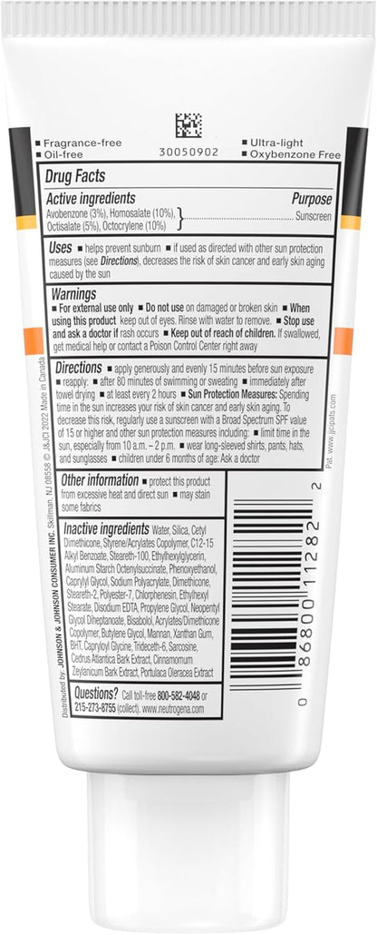 Neutrogena Clear Face Sunscreen Lotion for Acne-Prone Skin, Broad Spectrum SPF 50, Sunscreen for Face & Oily Skin, Oil-,Fragrance- & Oxybenzone-Free, Water Resistant, Matte, Unscented, 3 Fl Oz